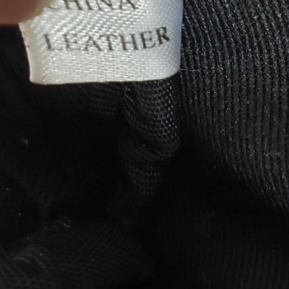 Levity Crossbody Handbag Black Leather and Silver Studded Fold Over Organizer - Picture 10 of 10